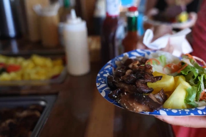 a plate of food on a table